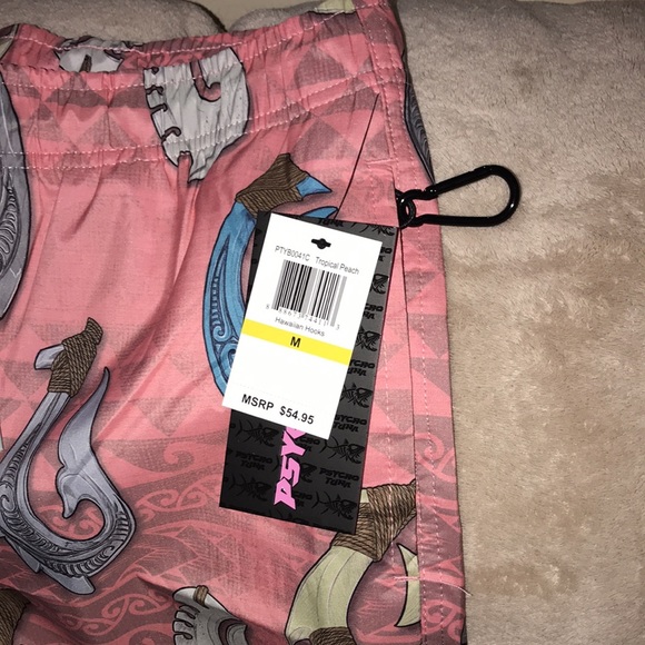 Psycho Tuna M or XL swim trunks Tropical Peach New - Picture 2 of 12
